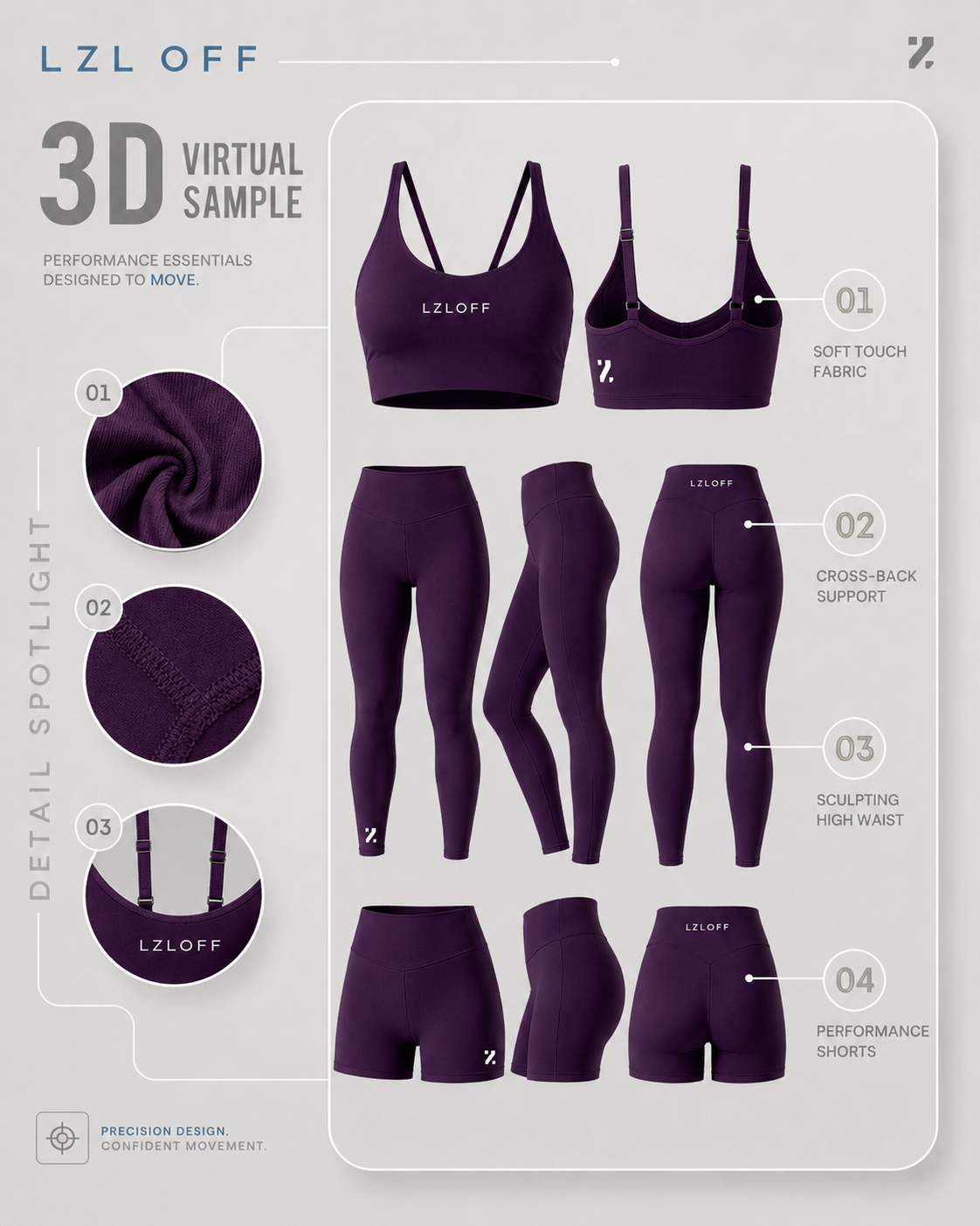 Legging "spring shift" - mulberry