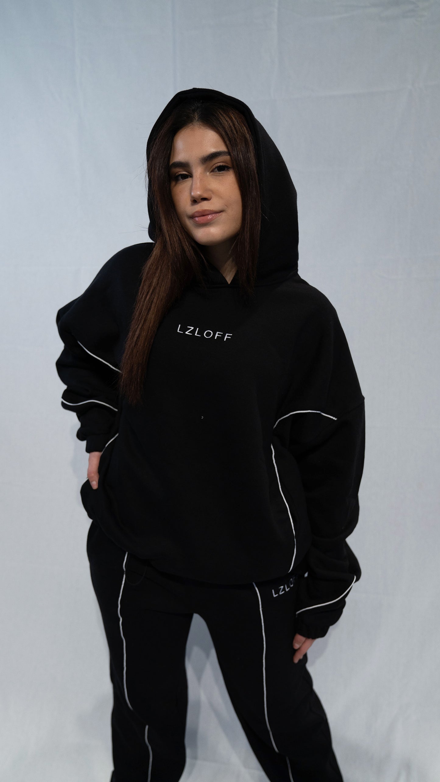 hoodie "midnight muse" - black