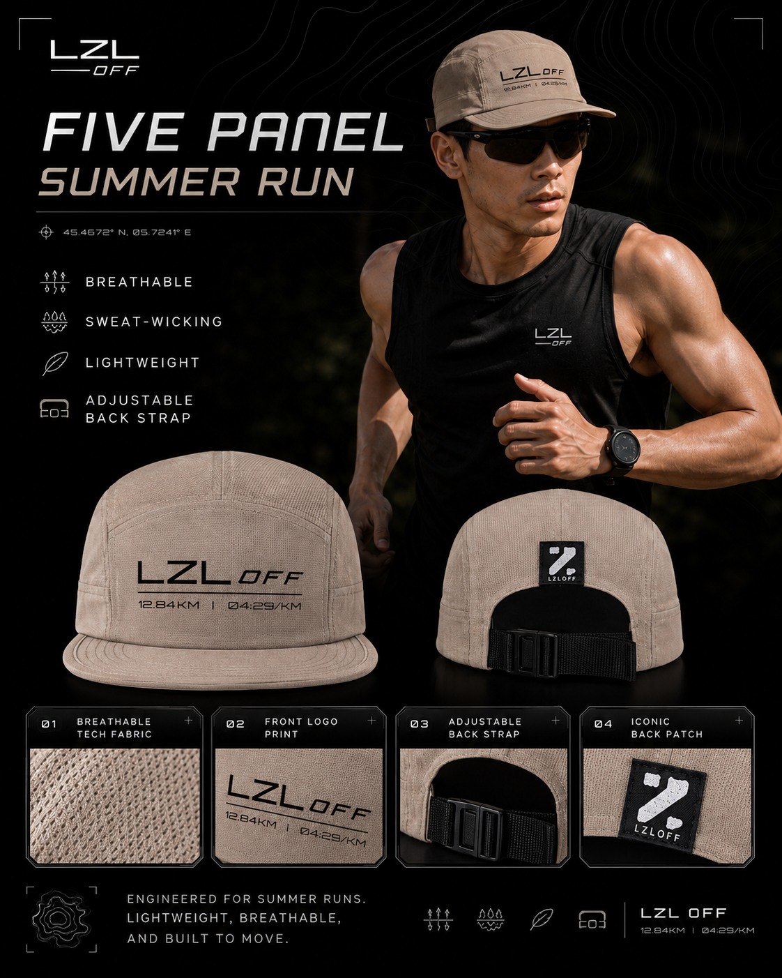casquette 5 panels