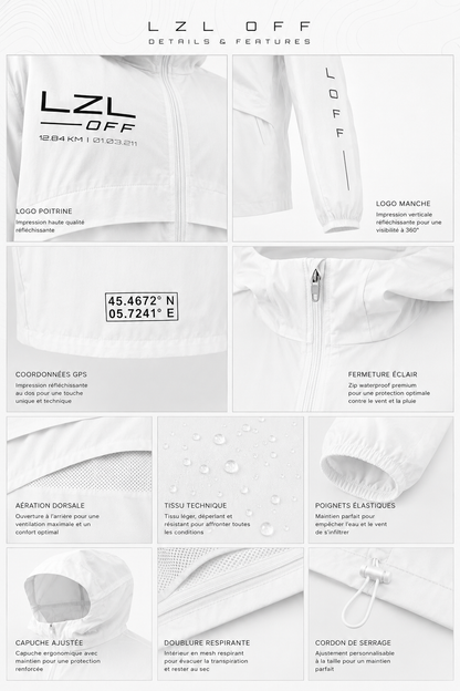 veste de running unisex - blanche