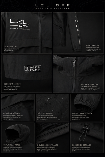 veste de running unisex - noir