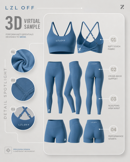 Legging "spring shift" - azur