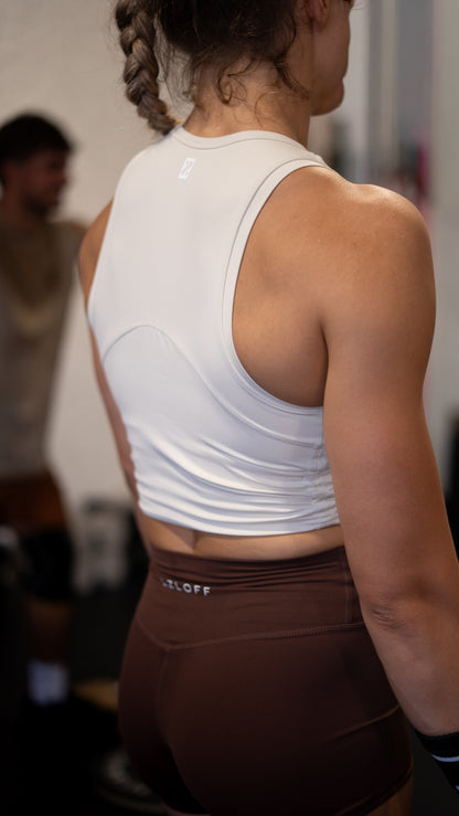 short court " pump" - marron