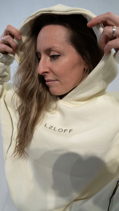 hoodie "midnight muse" - beige/purple smoke