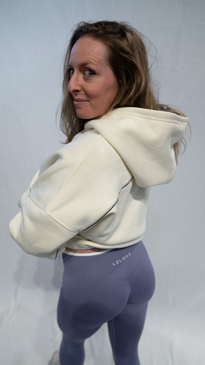 hoodie "midnight muse" - beige/purple smoke