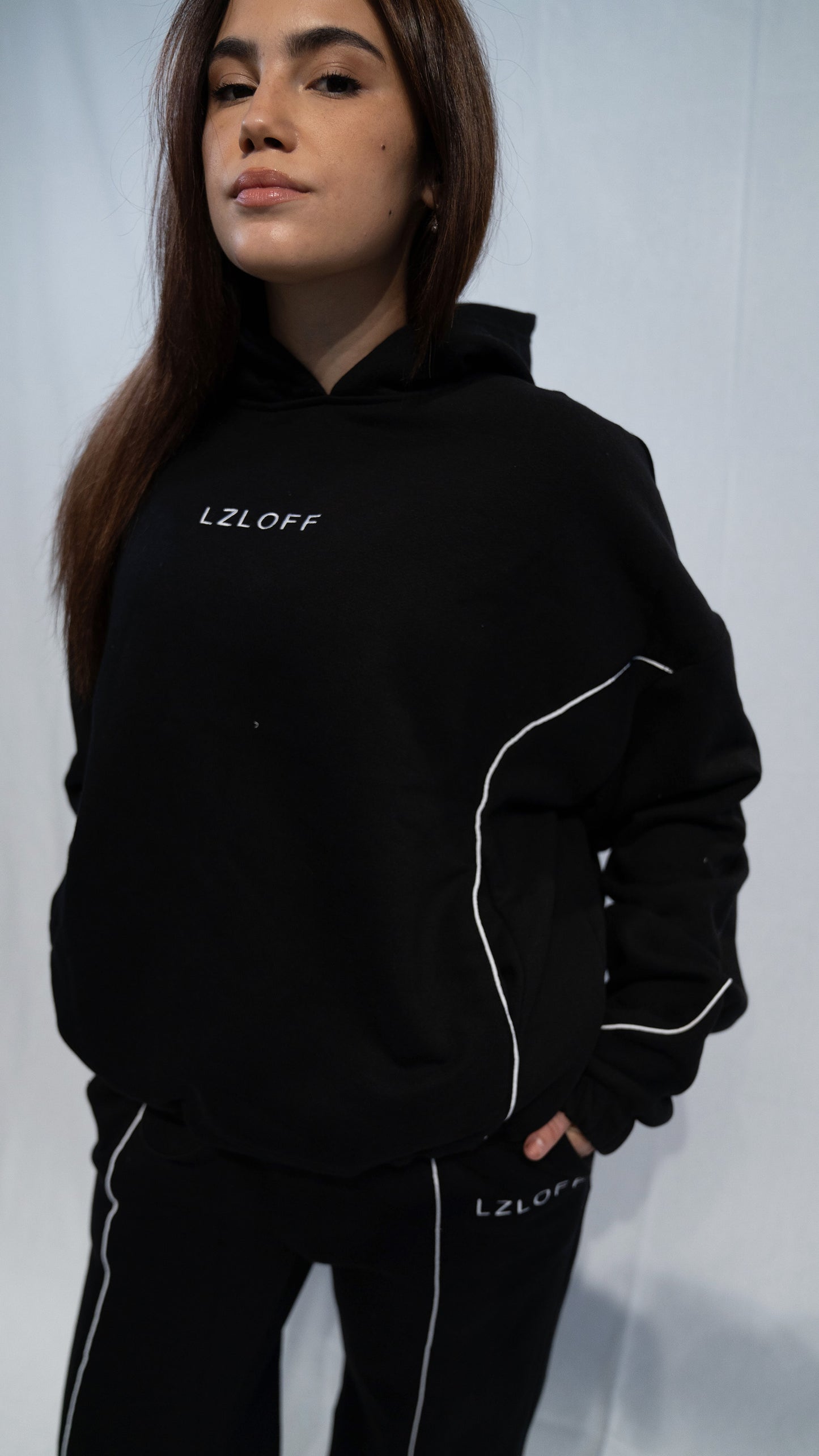 hoodie "midnight muse" - black
