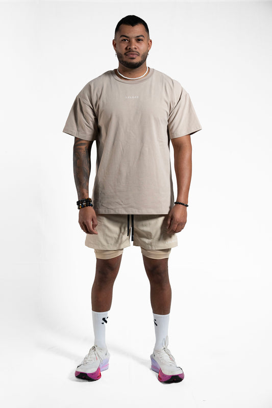 short  "running club" - beige