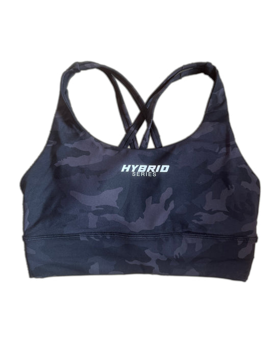 Brassière de sport dos croisé HYBRIDSERIES _ noir