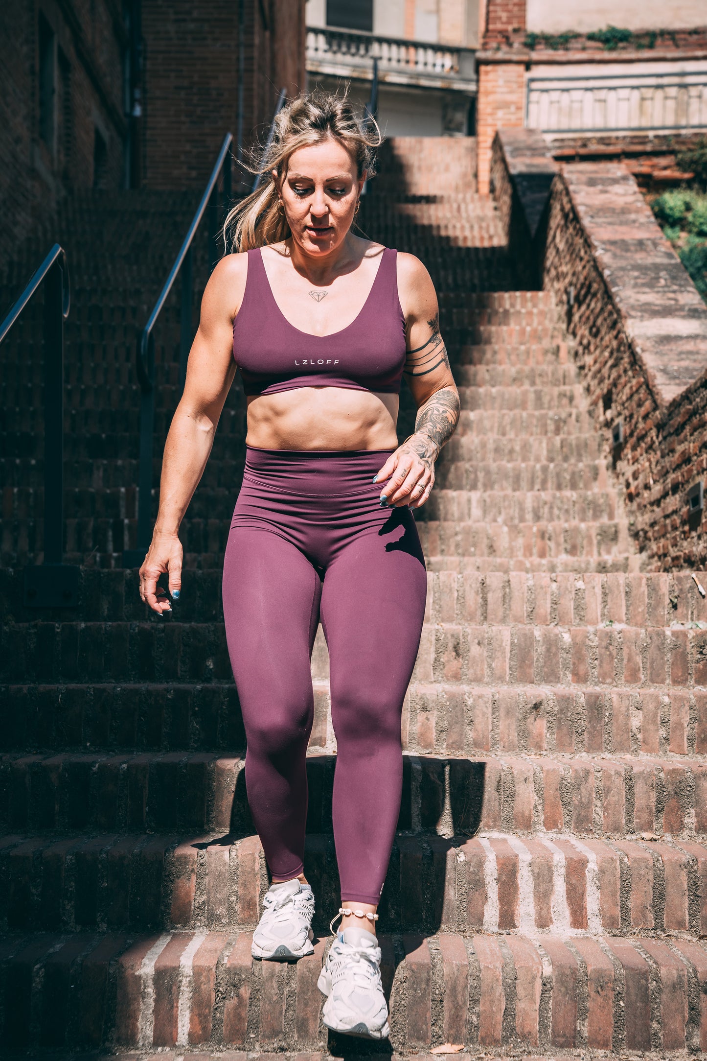 Legging "spring shift" - mulberry